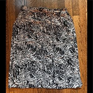 Knee length skirt with overlay